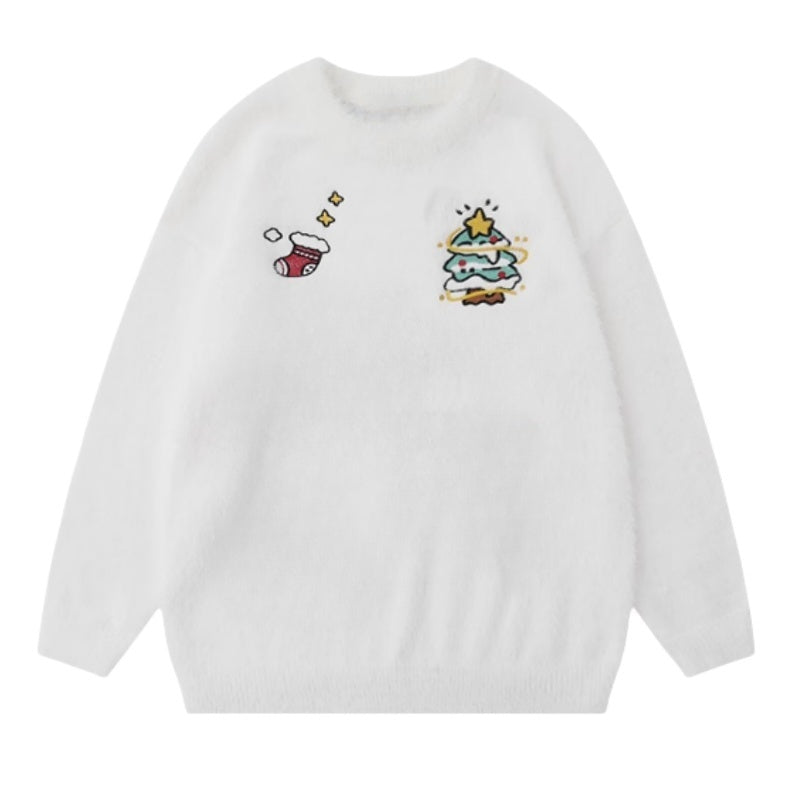 Oversized Holiday Graphic Sweater