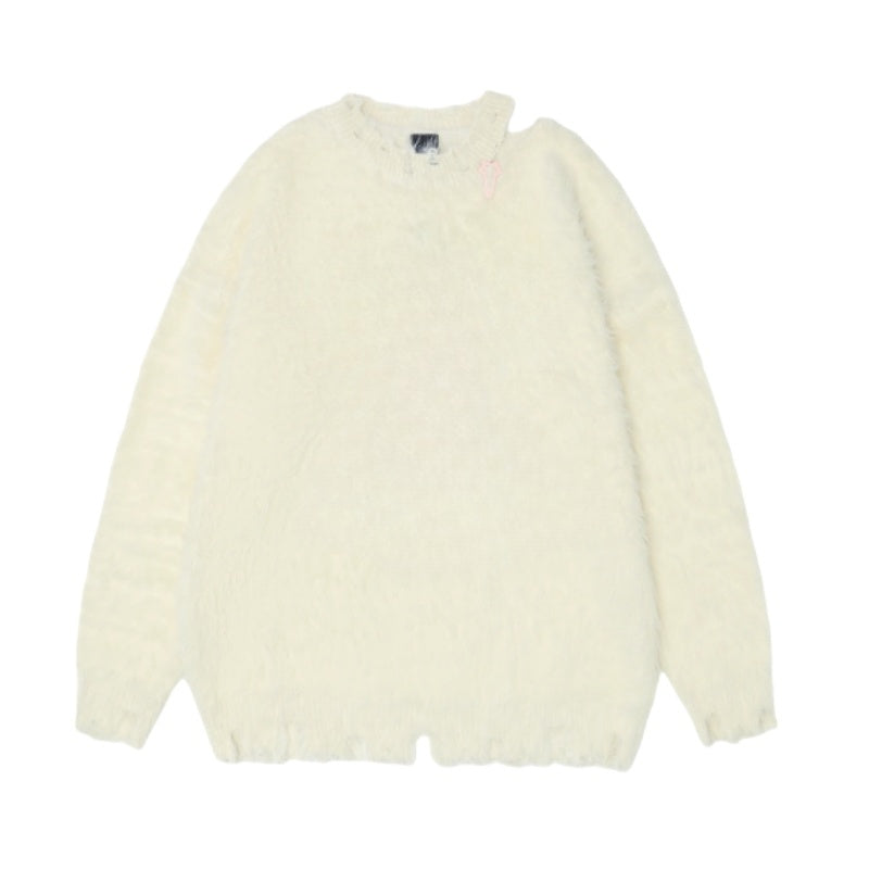 Fashion-Forward Mink Fringed Sweater